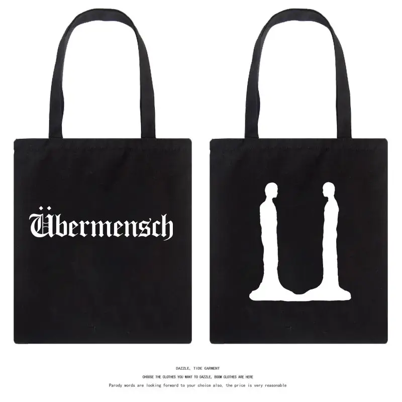 G Dragon Übermensch Canvas Bag G-DRAGON WORLD TOUR Concert Fans Handbag Shopping Bag kpop Men Women  Large Capacity Casual Tote