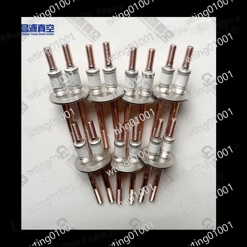 for KF40 Ultra High Vacuum Ceramic Feedthrough HV Insulating Seal Electrode Brazing Lead Through Flange Connector