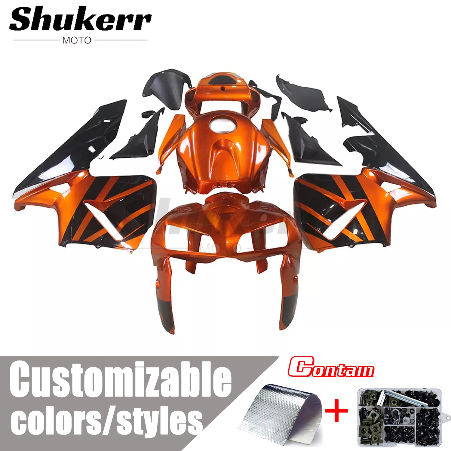 

Fit for Honda Cbr600Rr F5 2005 2006 New Abs Motorcycle Plastics Fairing Kit Injection Mold Bodywork Panel Kit Black Orange