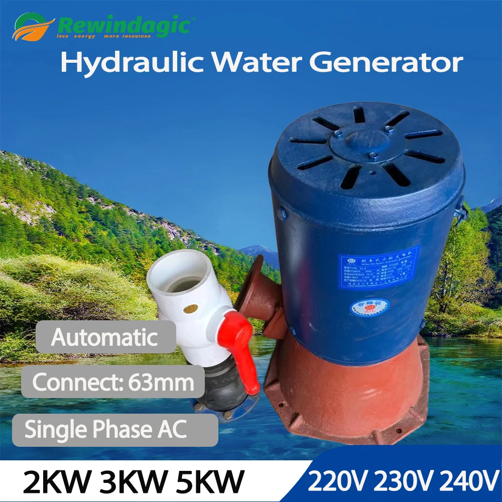 

3000W Hydraulic Generator Single-Phase Alternator Permanent Magnet 220V 230V 2KW Hydroeelectric Generator