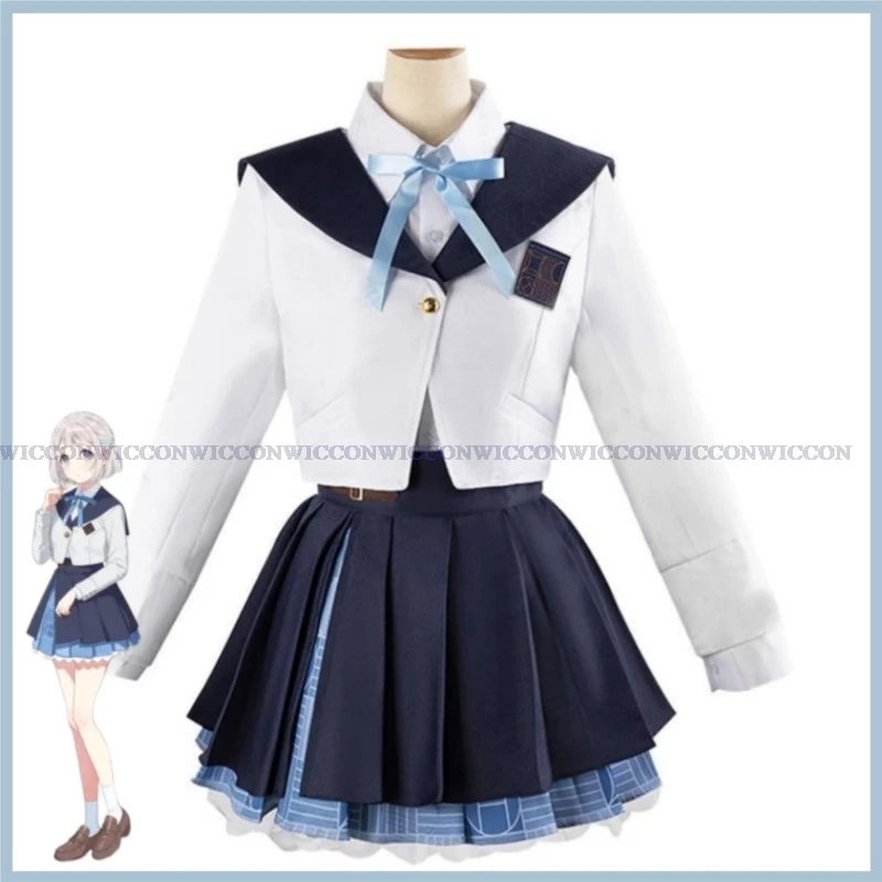 

Anime Game THE IDOLM@STER Katsuragi Lilja Cosplay Costume Japanese JK School Uniform Skirt Coat Woman Lovely Halloween Suit