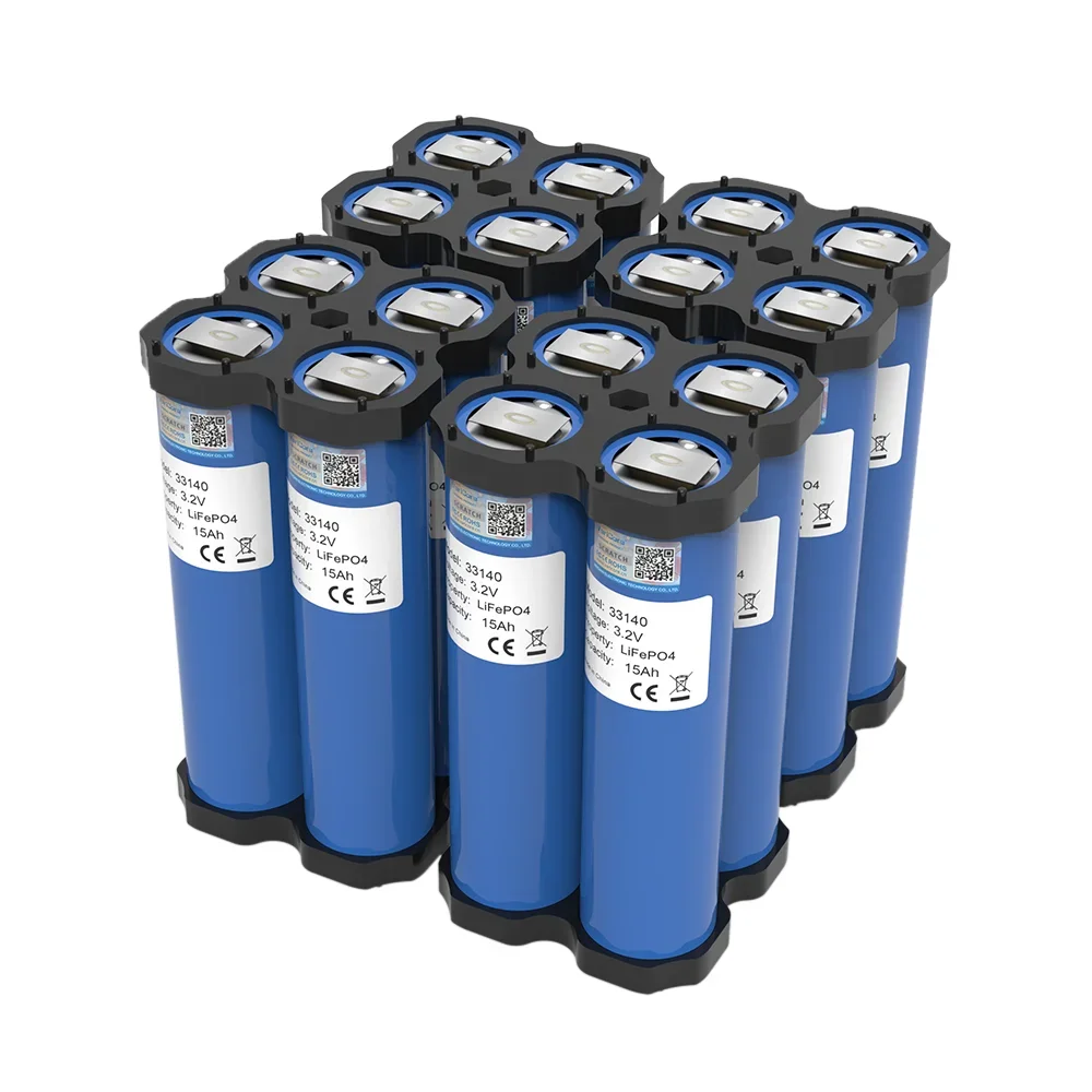 12pcs 3.2v 33140 15Ah LiFePO4 Lithium Iron Phosphate diy 4s 12v 24V 30AH ebike e-scooter power tools batteries+Nickel Grade A