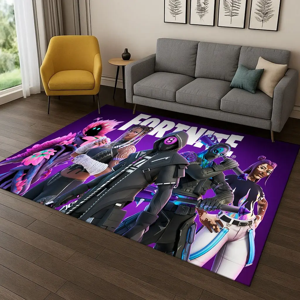 ثلاثية الأبعاد F-Fortnite لعبة الكرتون السجاد البساط لغرفة النوم غرفة المعيشة أريكة ممسحة ديكور المنزل ، أطفال منطقة اللعب البساط عدم الانزلاق هدية الكريسماس #2