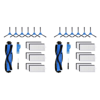 LNHF 2 Set Replacement Parts Main Brush Side Brushes Filter For Kyvol Cybovac E20, E30, E31 Robot A