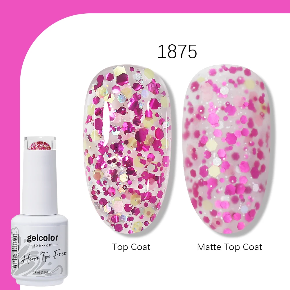 Arte Clavo Gel Nagellak 400 Kleuren 15 ml Semi Permanente Gel Vernis Base Top Coat Nail Art Manicure Losweken LED UV Salon Gel