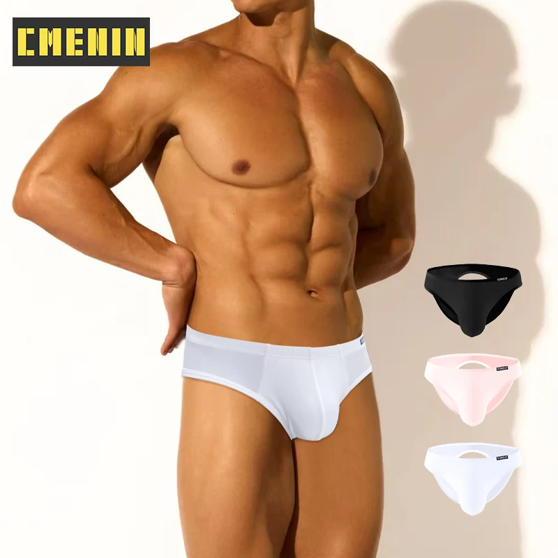 

CMENIN, 3 шт., сексуальные полые мужские трусы, дышащее мужское нижнее белье с низкой талией, мужские трусы для геев, трусы-бикини, плавки