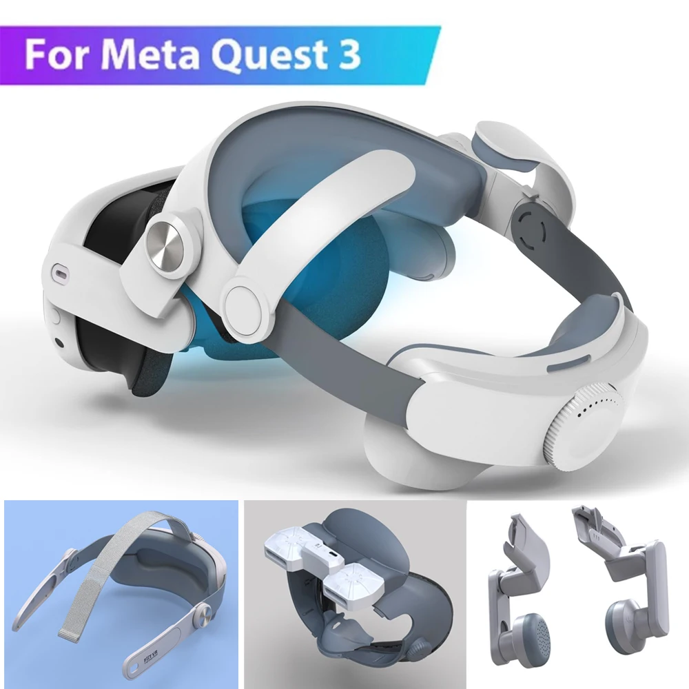 

for Quest 3 Replacement VR Head Strap Air Cooling Fan Immersion Noise Cancelling Earmuffs 4 Options for Meta Quest 3 Accessories