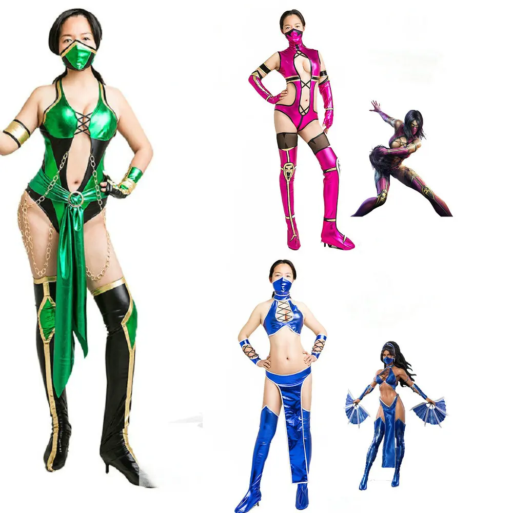 

Game Mortal Kombat X JADE KITANA MILEENA Cosplay Costume Custom Size Mortal Kombat Cosplay KITANA Costume MILEENA Costume