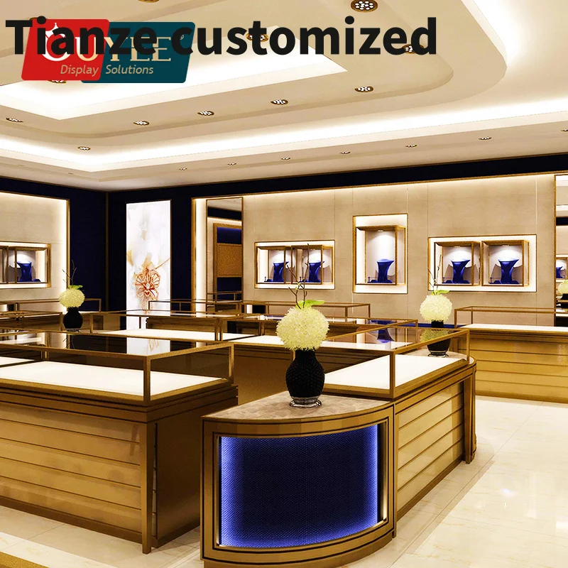 

Customized-Retail Shopping Mall Kiosk Stand Display Counter Jewelry Store Showcase Jewelry Store Furniture Jewellery