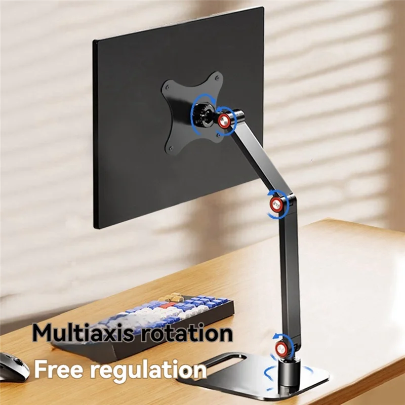 

Monitor Stand Quick-Release Mount Aluminum Alloy Desktop Stand For 17-25 Inch Monitor Holder Support Bracket