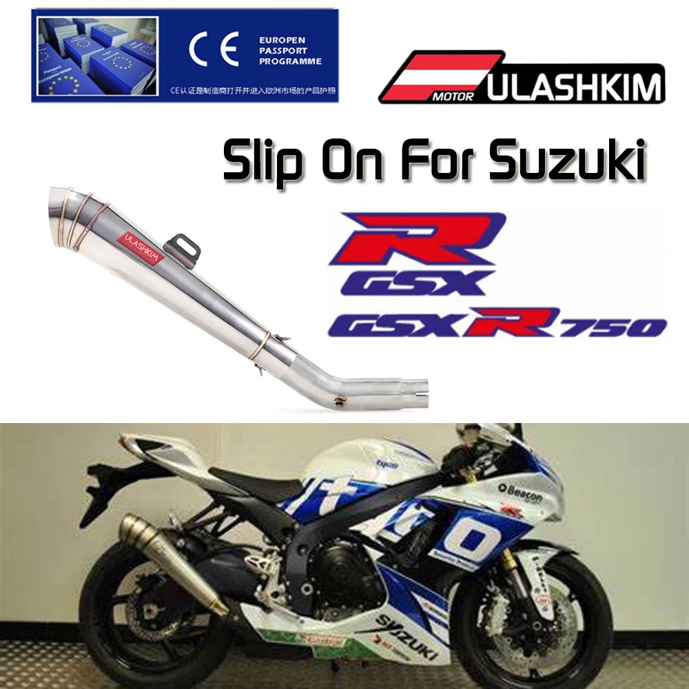 

Motorcycle Full Slip-On For Suzuki GSR750 System Exhaust Muffler Escape DB-Killer Modified Middle link Pipe Tube GSR 750 Q