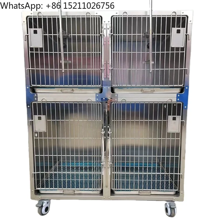 Professional Novelty Designed Stainless Steel Puppy Large Dog Kennel Cage Bank Pet Dog Cages Modular Crates Pet Hotel Cage