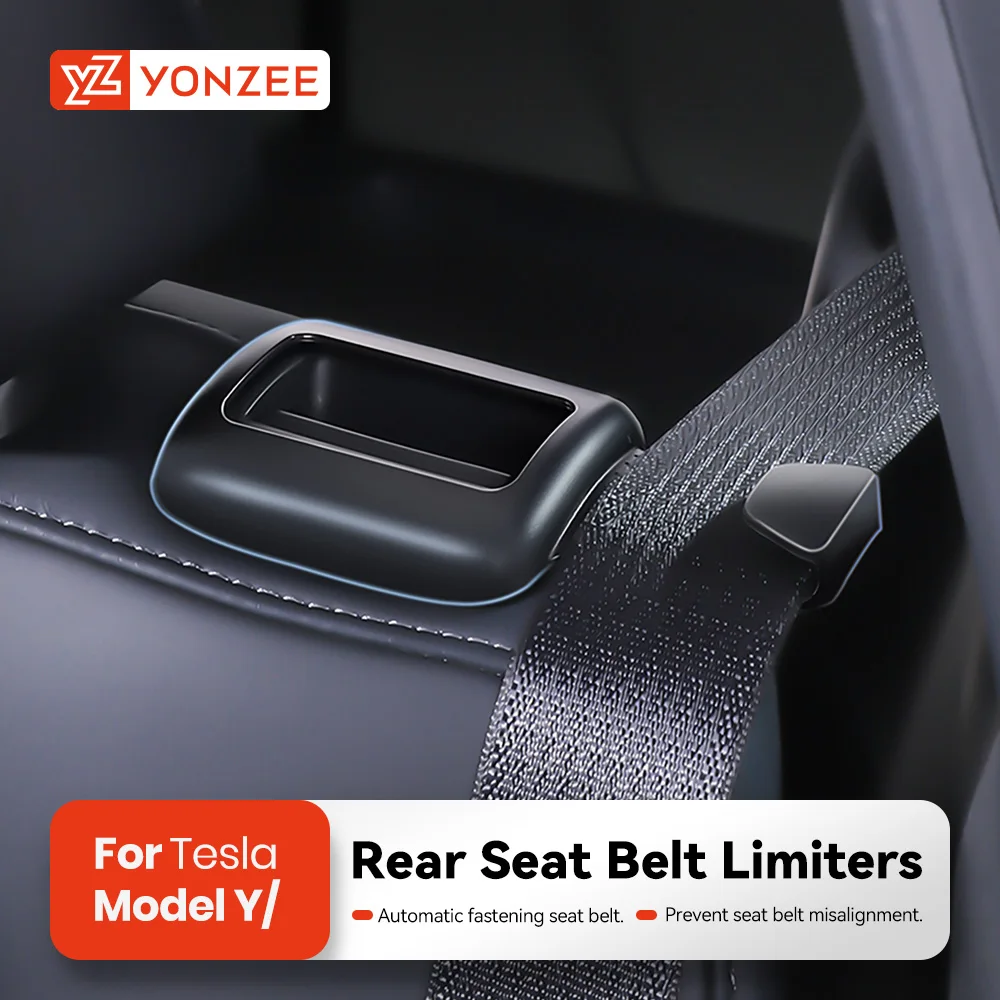 

YZSeat Кронштейн крепления ремня для Tesla Model Y Обменитель ремня заднего сиденья Защитный чехол ABS Модельные аксессуары для салона автомобиля 2021-24