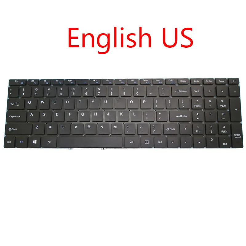 Teclado do portátil para EVOO EVC156-2 EVC156-1 EVC156-2BK EVC156-1BK Inglês EUA Brasil BR Preto Novo