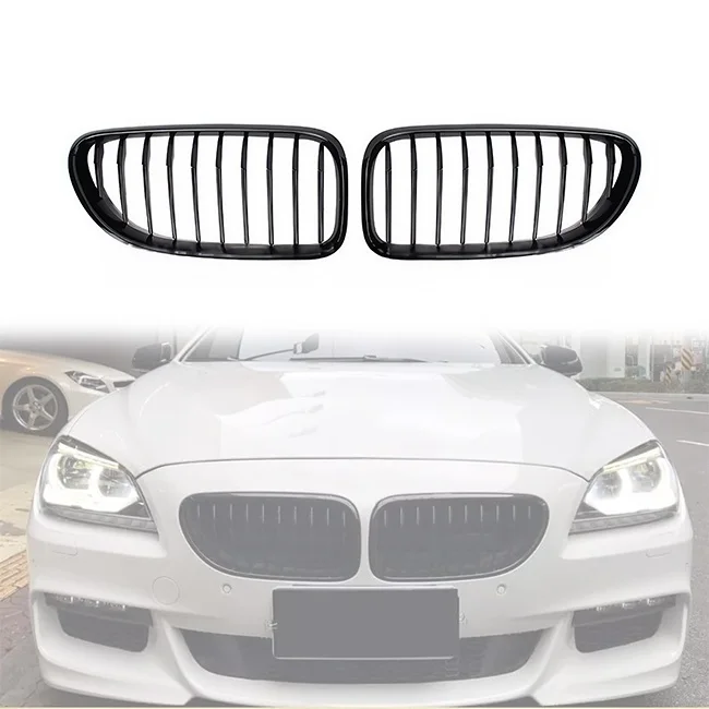 

LUMA 11-16 Kidney Single Slat Gloss Black for BMW 6 Series Accessories ABS Grill F06/F12/F13 2011-2016 Front Bumper Grille