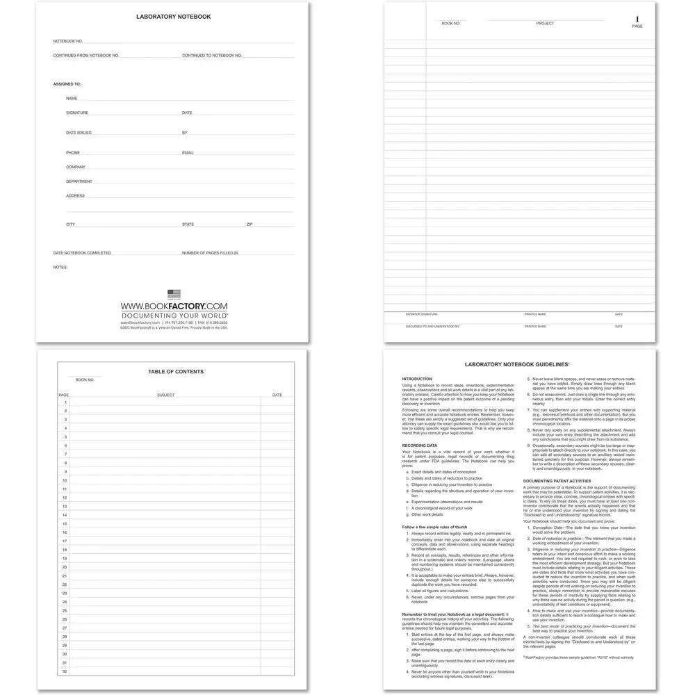 

Профессиональный лабораторный блокнот на 500 страниц, 8x10, линейка, твердый переплет, черный и бордовый кожзаменитель, сделано в США