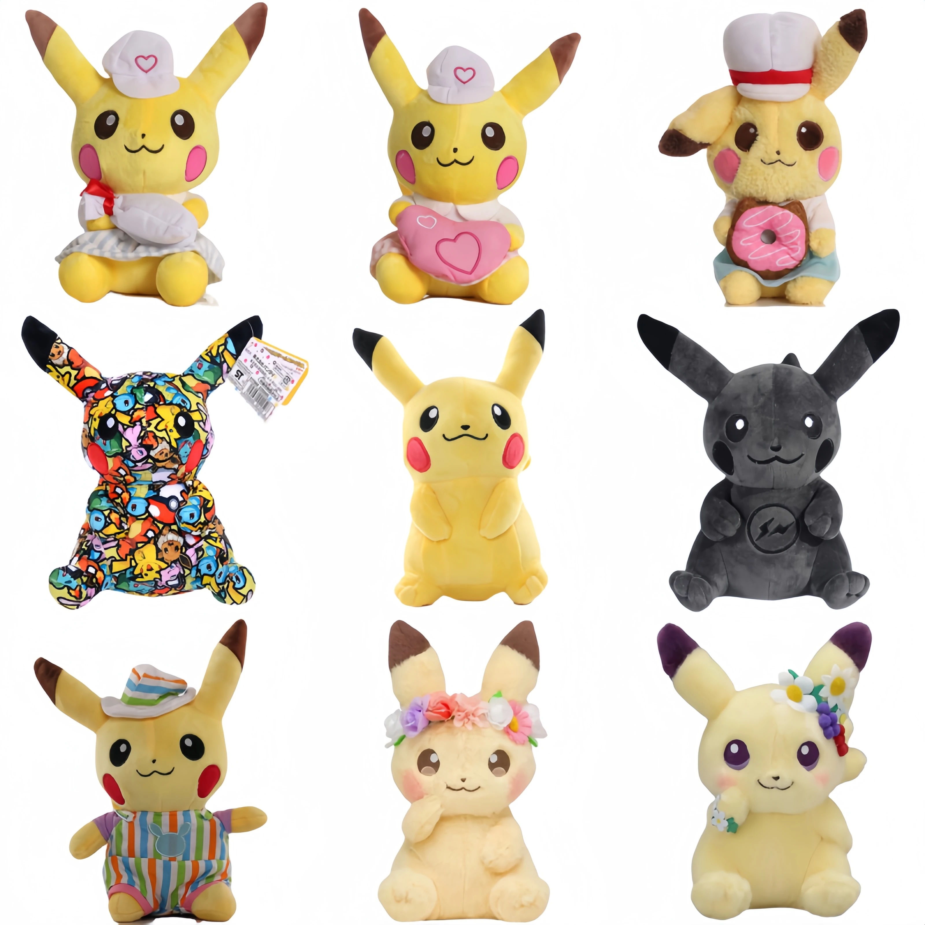 Multiple Pokemon Pikachu Plush Doll Pikachu Series Plush Toys Cartoon Pikachu Dolls Toys Hobbies Collection For Kids Xmas Gifts