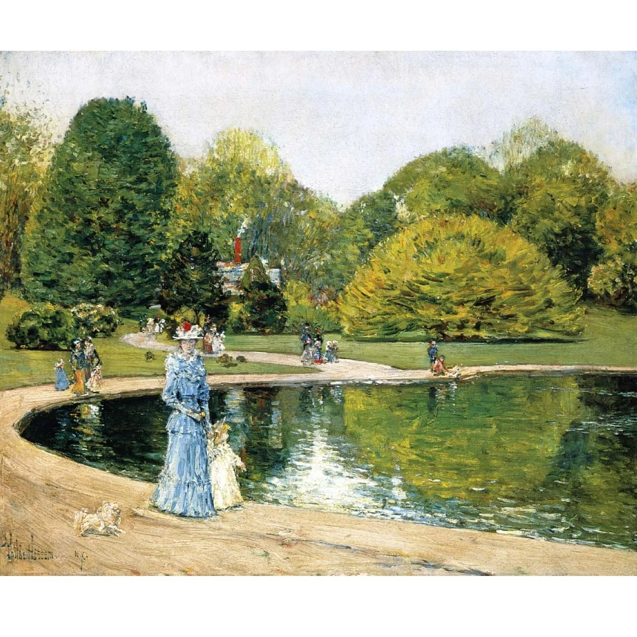 

Картина маслом «Childe Hassam», рисунок на тему Центрального парка, расписанный вручную, высокое качество, декоративные картины для стен комнаты