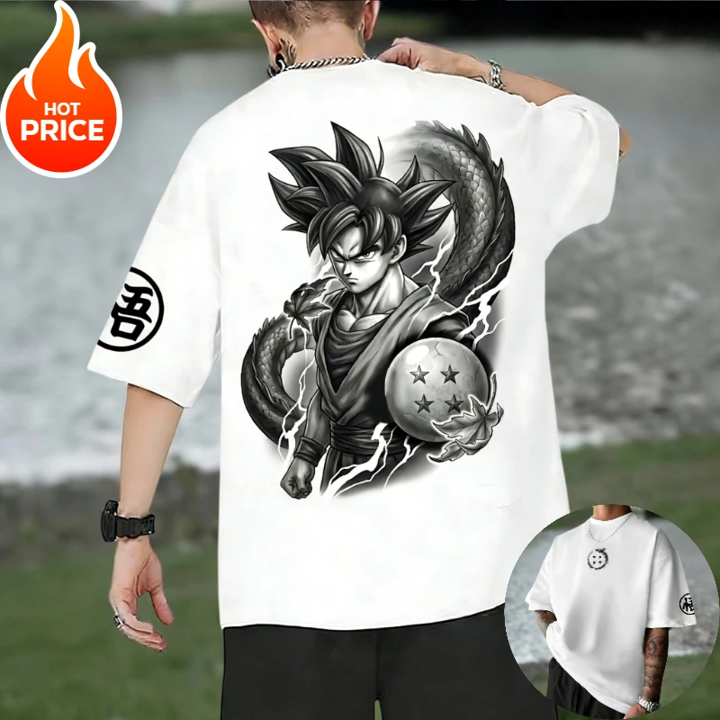 Summer New Fitness Dragon Ball Z Anime Printed T-shirt Men's and Women's T-shirt Men's Top Sports T-shirt Men's T-shirt Y2K Tee
