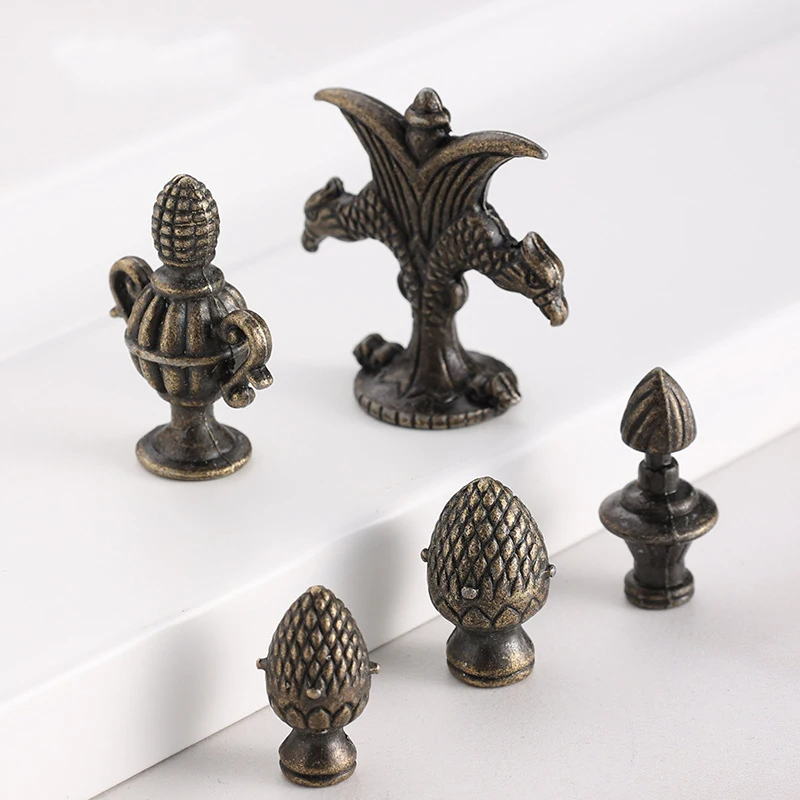 Antique Bronze Kitchen Cabinet Drawer Knob Dresser Cupboard Wardrobe Furniture Pulls Handle Vintage Wooden Box Jewelry Box Knobs