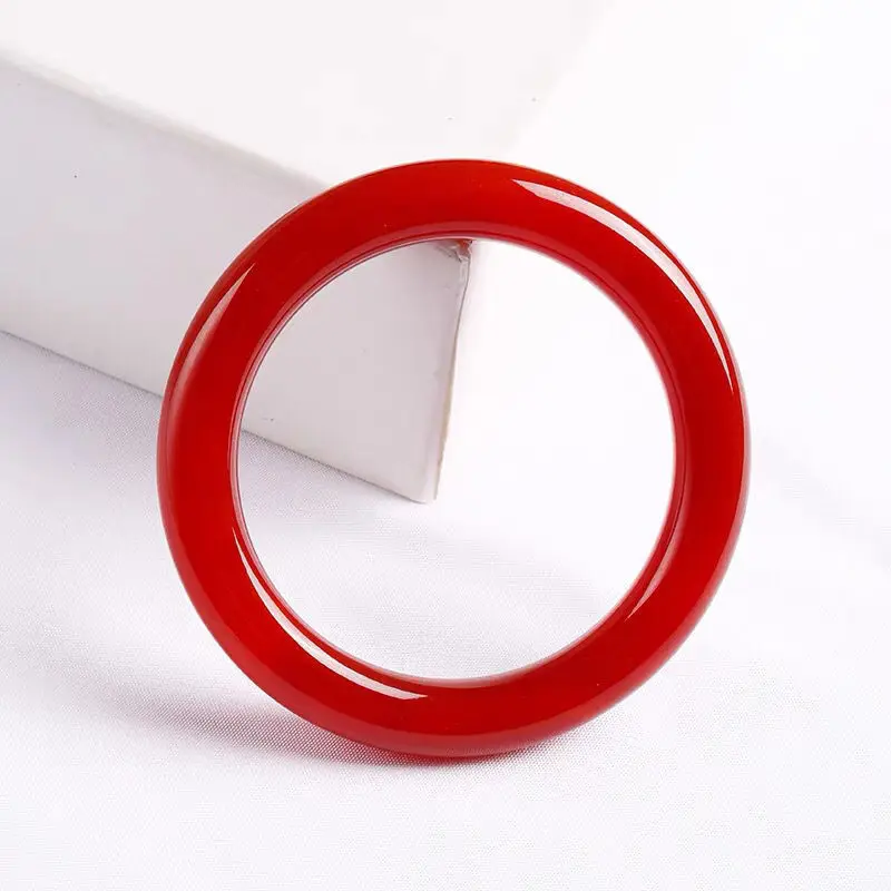 Red Fat Round Jade Bracelet Women's Model for Friends, Versatile Factory Direct Sales