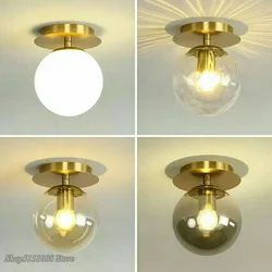 round ball Glass Ceiling Lamps Modern Cheap For Restaurant Aisle Corridor Balcony Decoration luxury Led Ceiling Light Fixtures