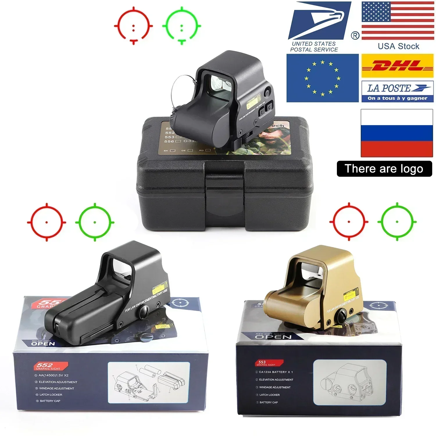 Hot Tactical Optics 3X Holographic Scope Sight with Flip-up Mount 558 Red Green Dot Sight for 20mm Rail Hunting Firearms Airsoft view 4