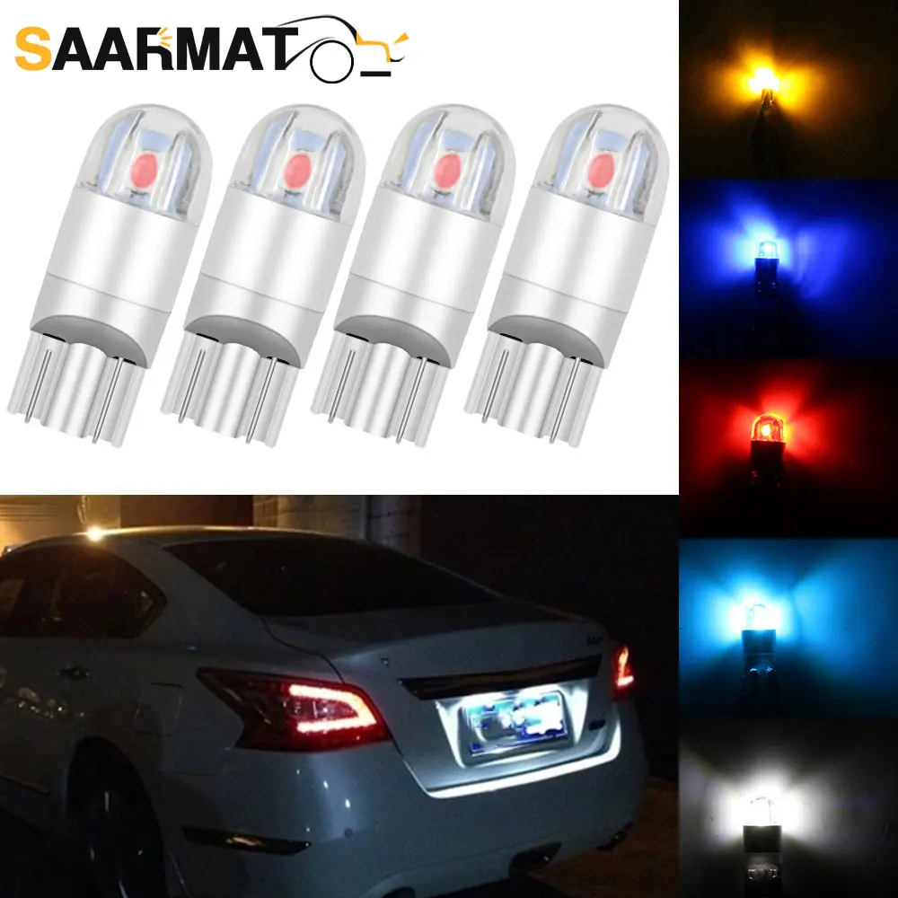 4Pcs Car Interior LED Lamp T10 W5W Parking Light  Signal Bulbs for Nissan X-Trail Qashqai Juke Tiida Leaf Pathfinder Versa Note