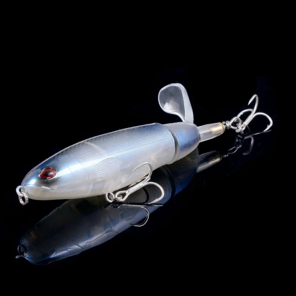 1 قطعة توبواتر بوبر المروحة توبواتر الصيد السحر الطعم الاصطناعي الصلب كرانكبيت المتذبذب الدورية الذيل صيد السمك