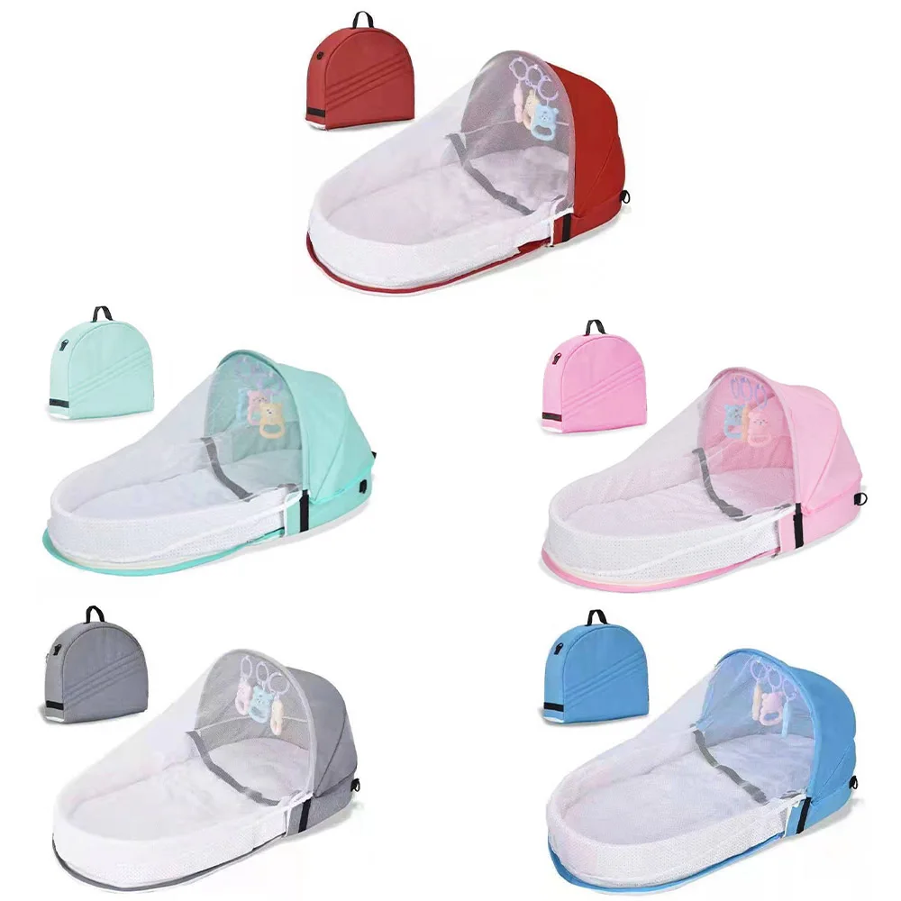 

Baby Cribs Newborn Bionic Beds Protection Mosquito Net Folding Bassinet Bumpers Infant Outdoor Travel Nest Bed Sleeping Basket