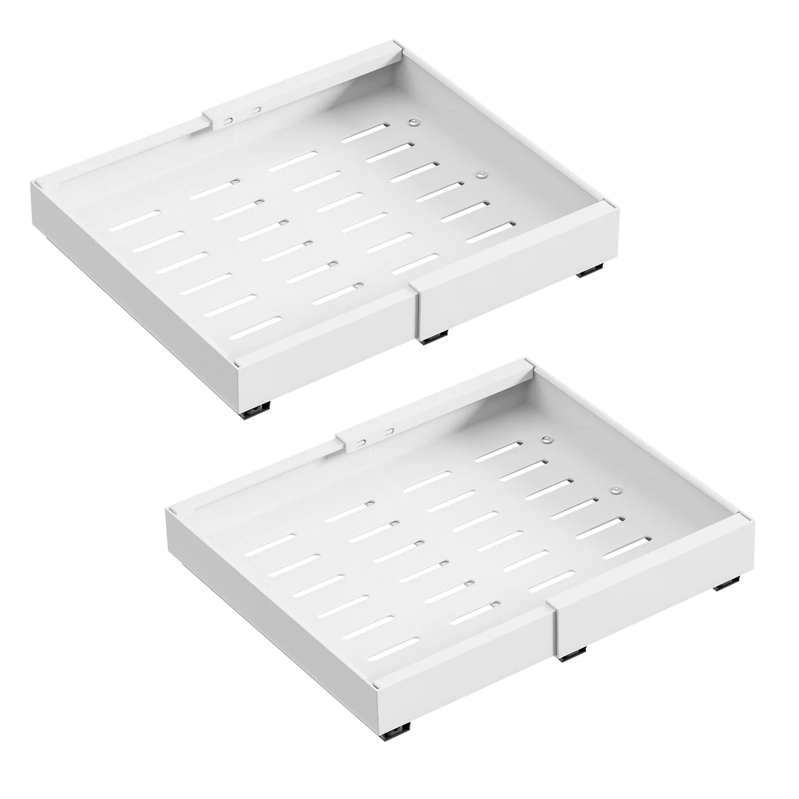 Juego de cajones extensibles de dos piezas, cajón deslizante para cocina, almacenamiento en gabinetes, organizador de gabinetes deslizante, rango extensible de 32 a 52 cm