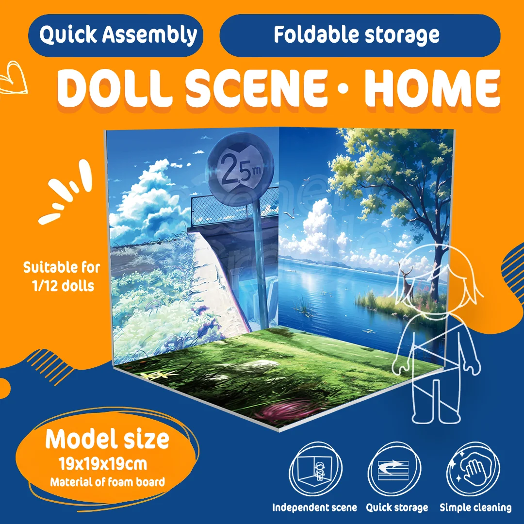 

1/12 PVC Display Backdrop Background Collection Show Vehicle Model Showcase for Hobbyist Model Display & Exhibition