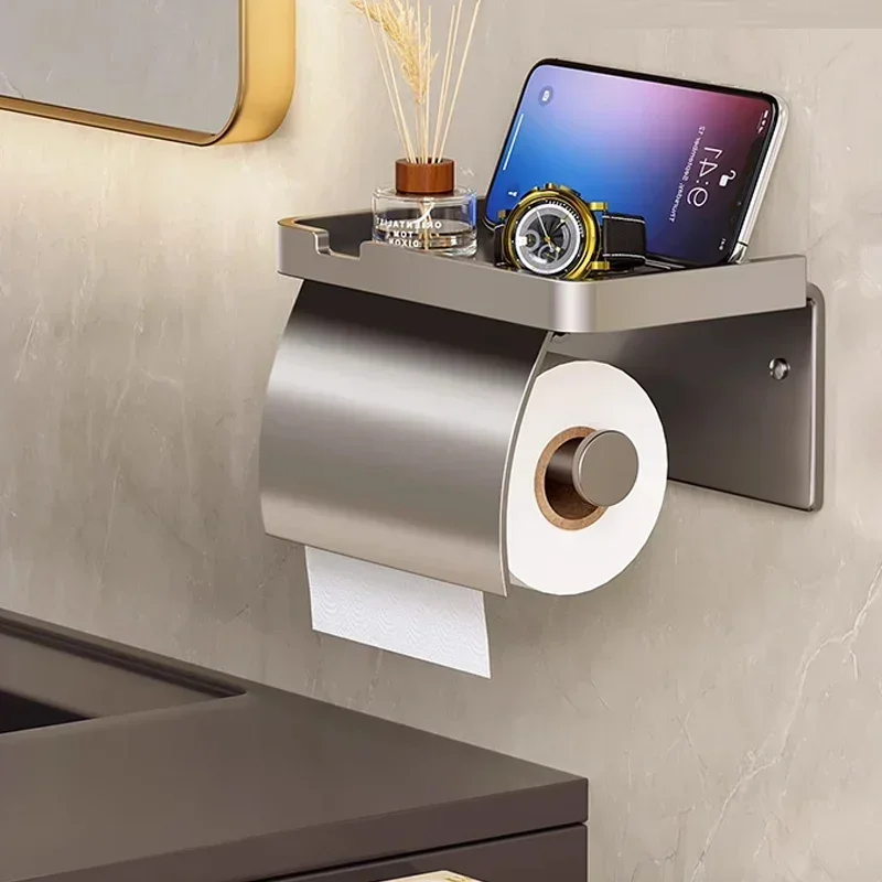 

Toilet Paper Box Roll Paper Holder Wall Mounted Toilet Tissue Paper Storage Box Storage Rack Holders Bathroom Accessories