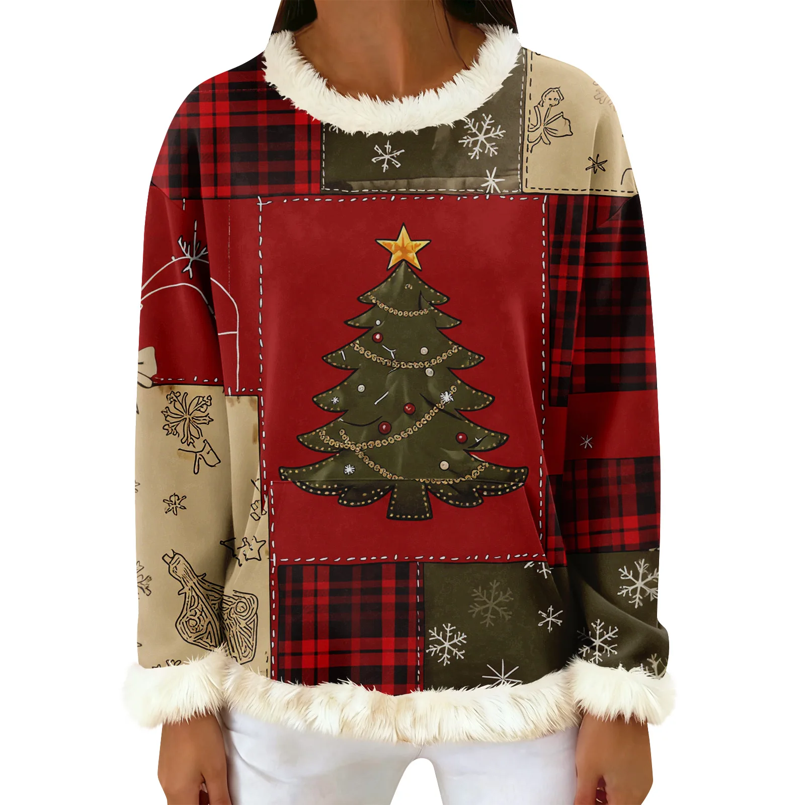 المرأة عارضة أزياء طباعة طويلة الأكمام مقنعين البلوز أعلى امرأة الملابس الشتوية ملابس امرأة قمم للمرأة