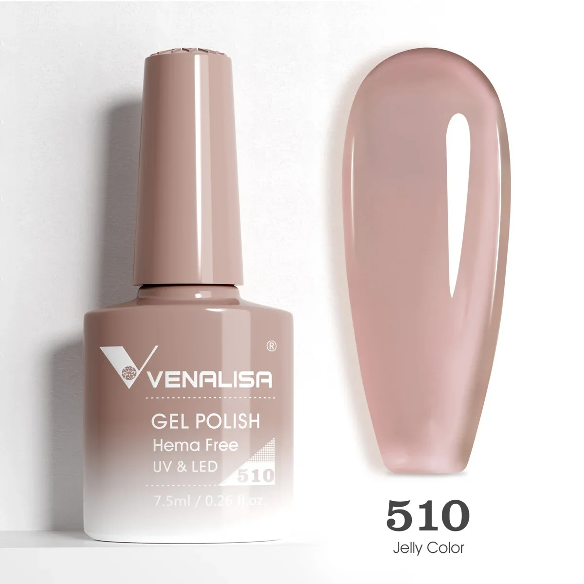 VENALISA Color Rubber Base Coat Jelly Color Halbtransparenter Nagelgellack 7,5 ml Gellack Große Abdeckung Beauty Nail Maniküre