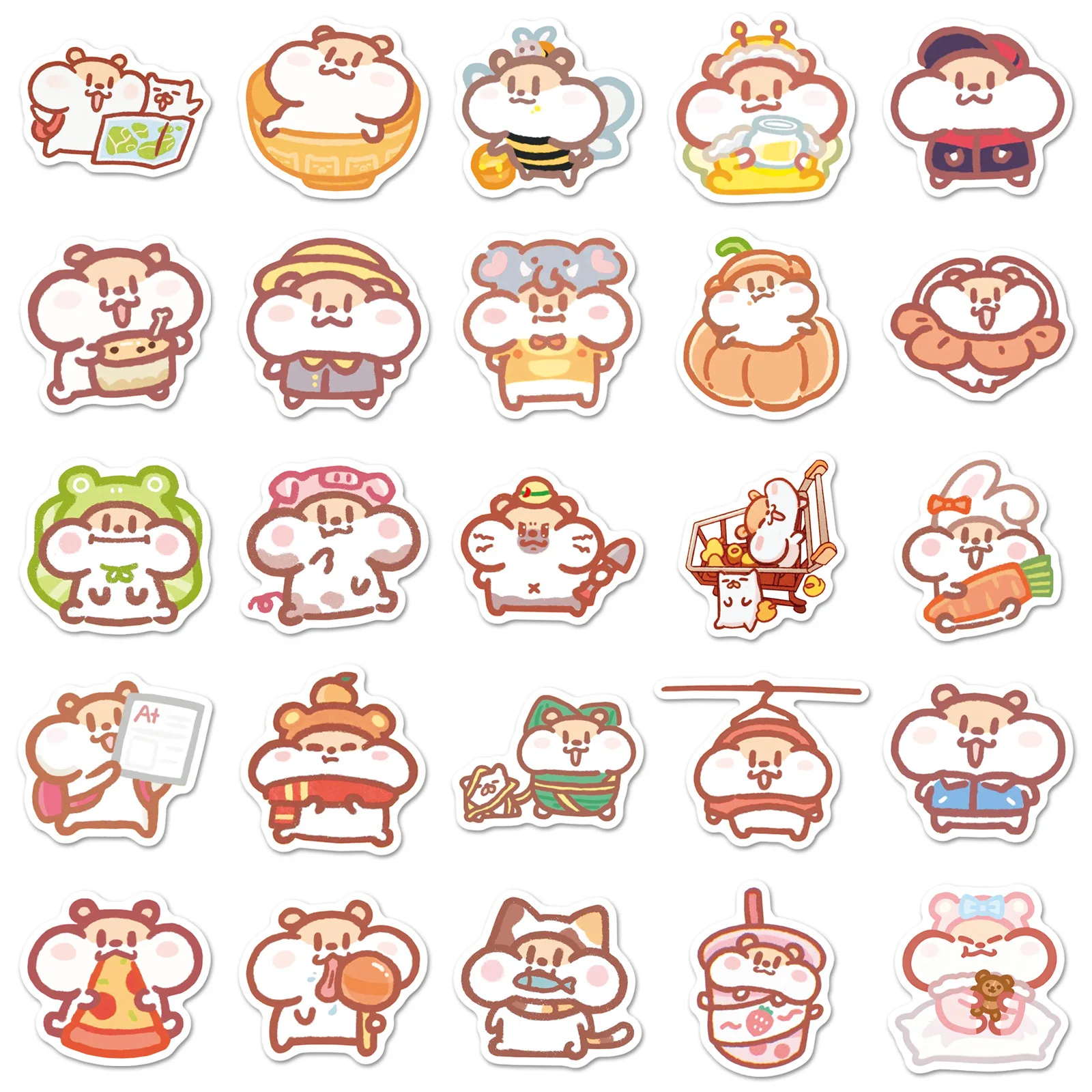 10/50PCS Cartoon Schattige Dieren Muis Sticker DIY Decoratie Mobiele Telefoon Case Notebook Water Cup Graffiti Speelgoed Cadeau stickers