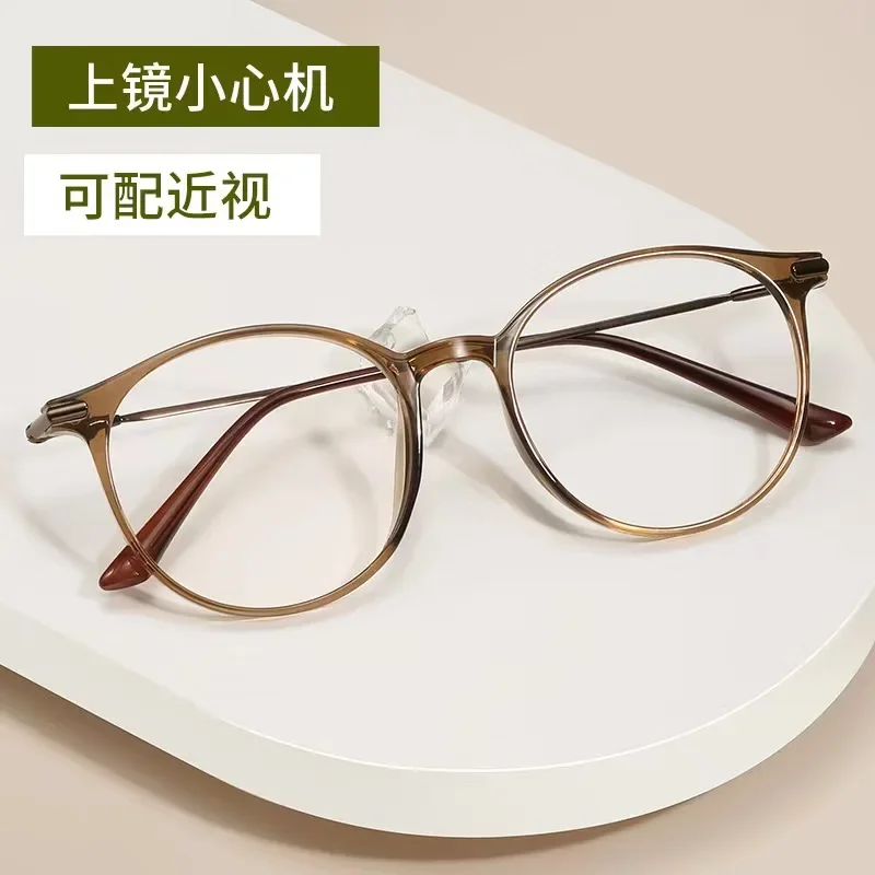 Black frame decorative glasses anti -blue light eye frame mirror frame is thin T