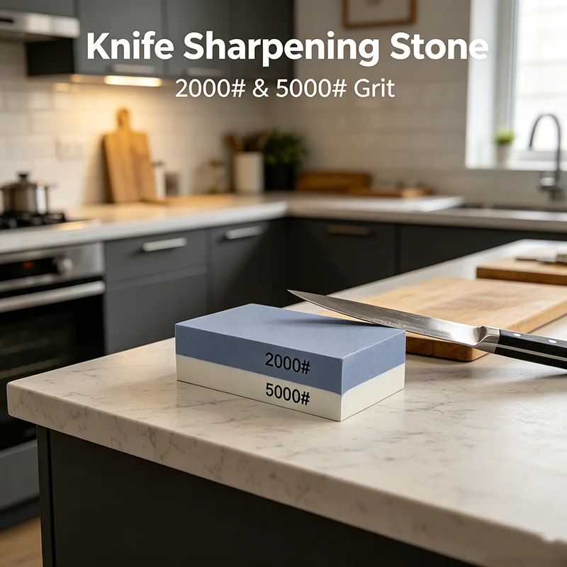 2026 New RSCHEF Dual Side Wetstone Professional Knife Sharpener Double Sided Whetstone Household Kitchen Cutlery Grinding Stone