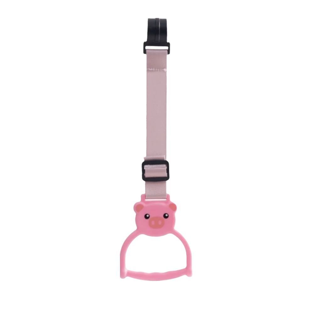 Sturdy Rope Baby Pull Up Rings Cartoon Animal Shape Grip Rings Baby Crib Pull Rings Safety Training Dangling