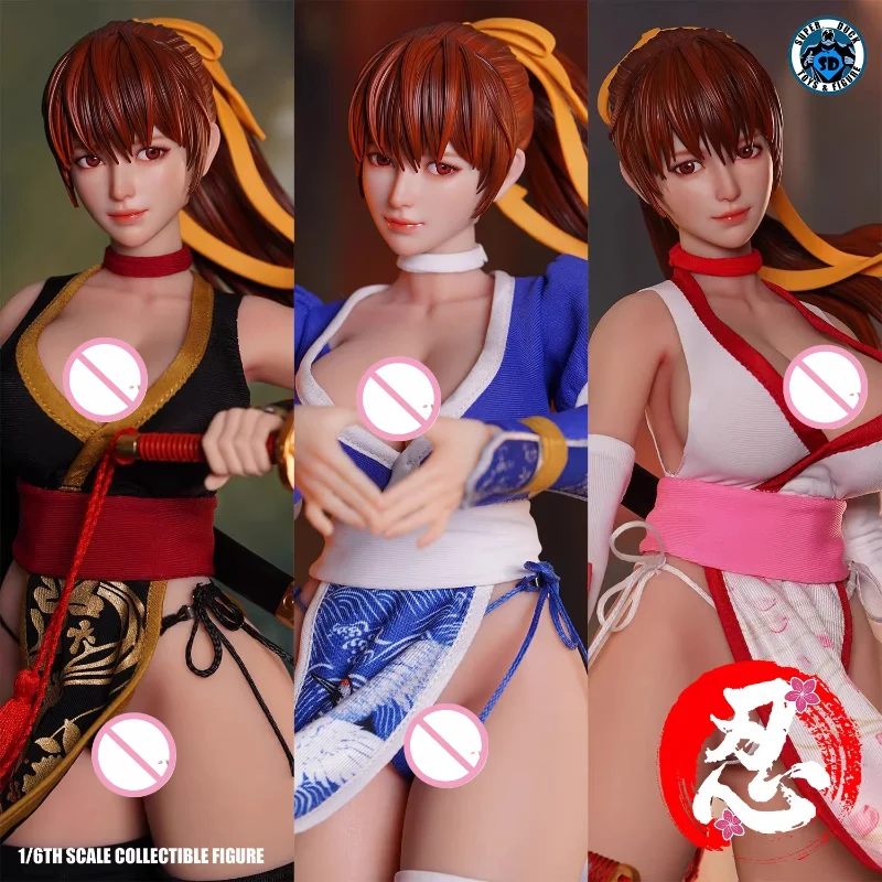 

Presale SUPER DUCK SET094 Sexy Female Ninja 1/6 Scale Moveable Eyeball Silicone Steelskeleton Action Figures Body