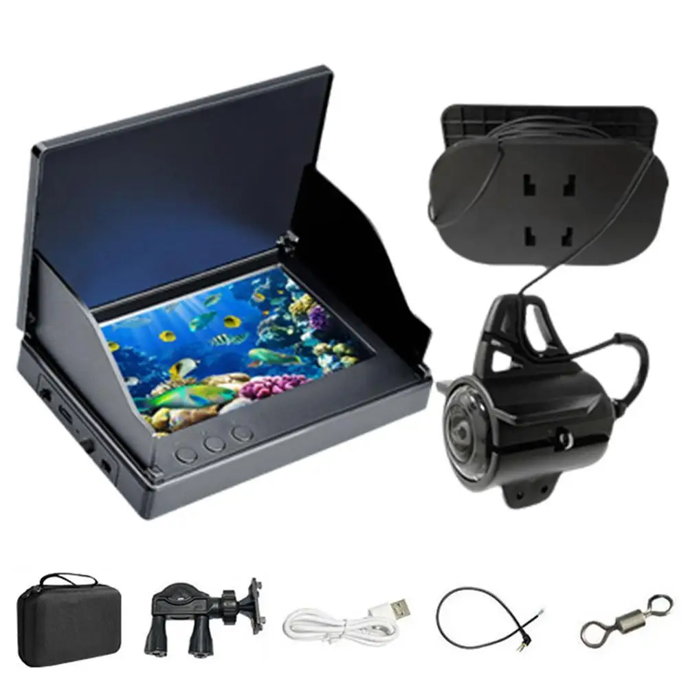 

4.3/5 Inch IPS Underwater Fishing Camera LCD Monitor Display 5000mAH IP68 Waterproof Fish Finder Winter Fishing Camera Set ﻿
