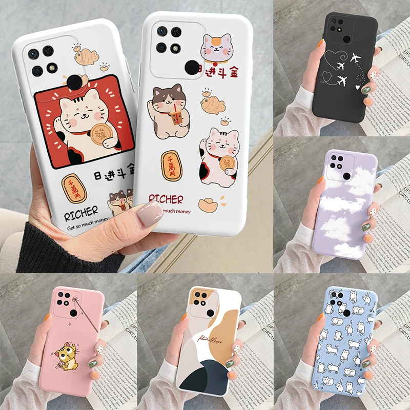 For Redmi 10C 10 C Back Cover Protective Case Soft Silicone Cute Cartoon Cat Frog Phone Case For Xiaomi Redmi 13C 14C 12C Coque