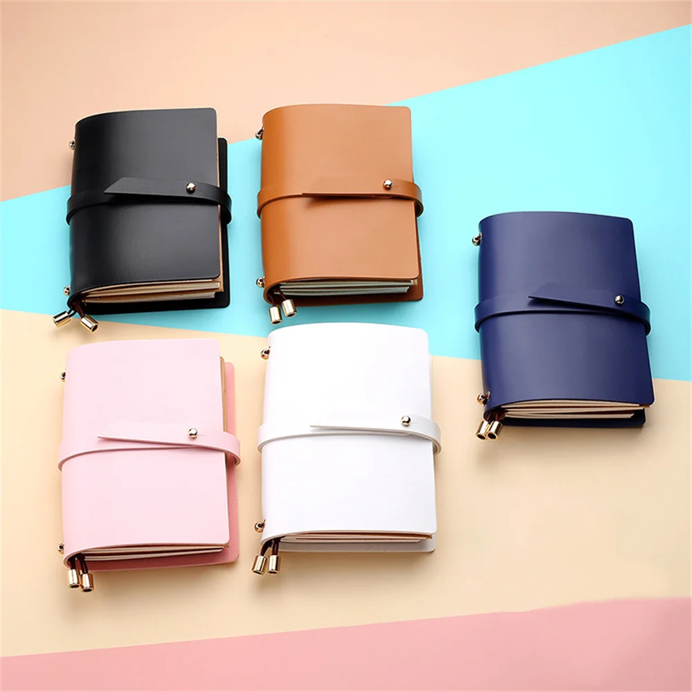 2022 New PU Soft Leather Notebook Leather Cover Soft Cover Paper Planner Journal Student Stationery Business Diary Record Book