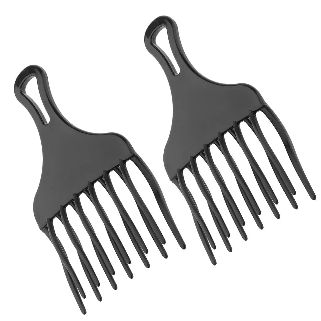 Plastic Hair Pick Comb Round Ended Teeth Hairdressing Accessories for Long Thick Tangled Hair