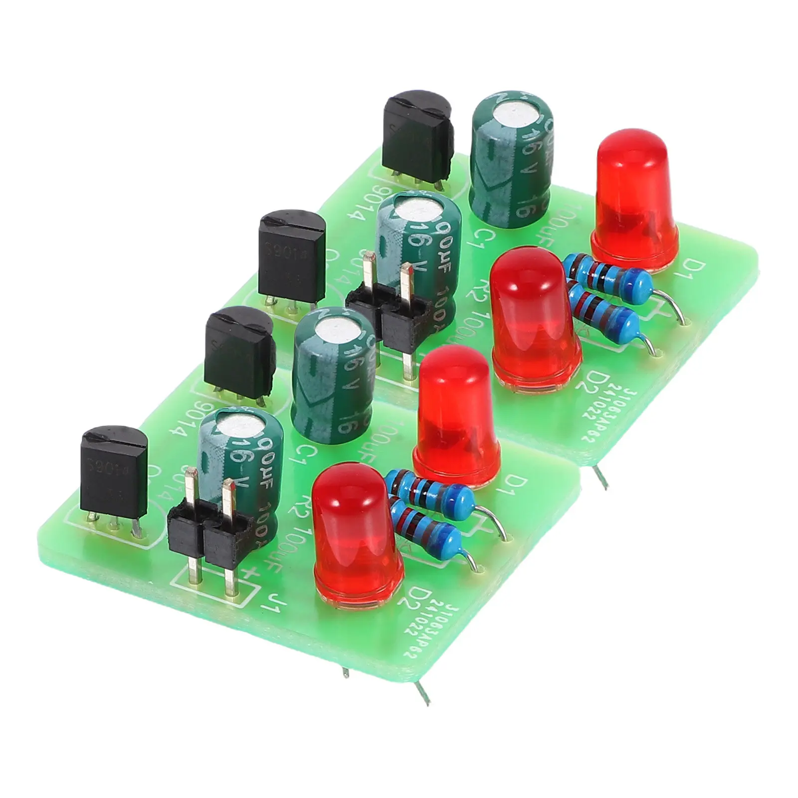2Sets Soldering Flashing Light Kit Electronic DIY Training LED Bistable Circuit Learning Kit Beginners School Projects Practice