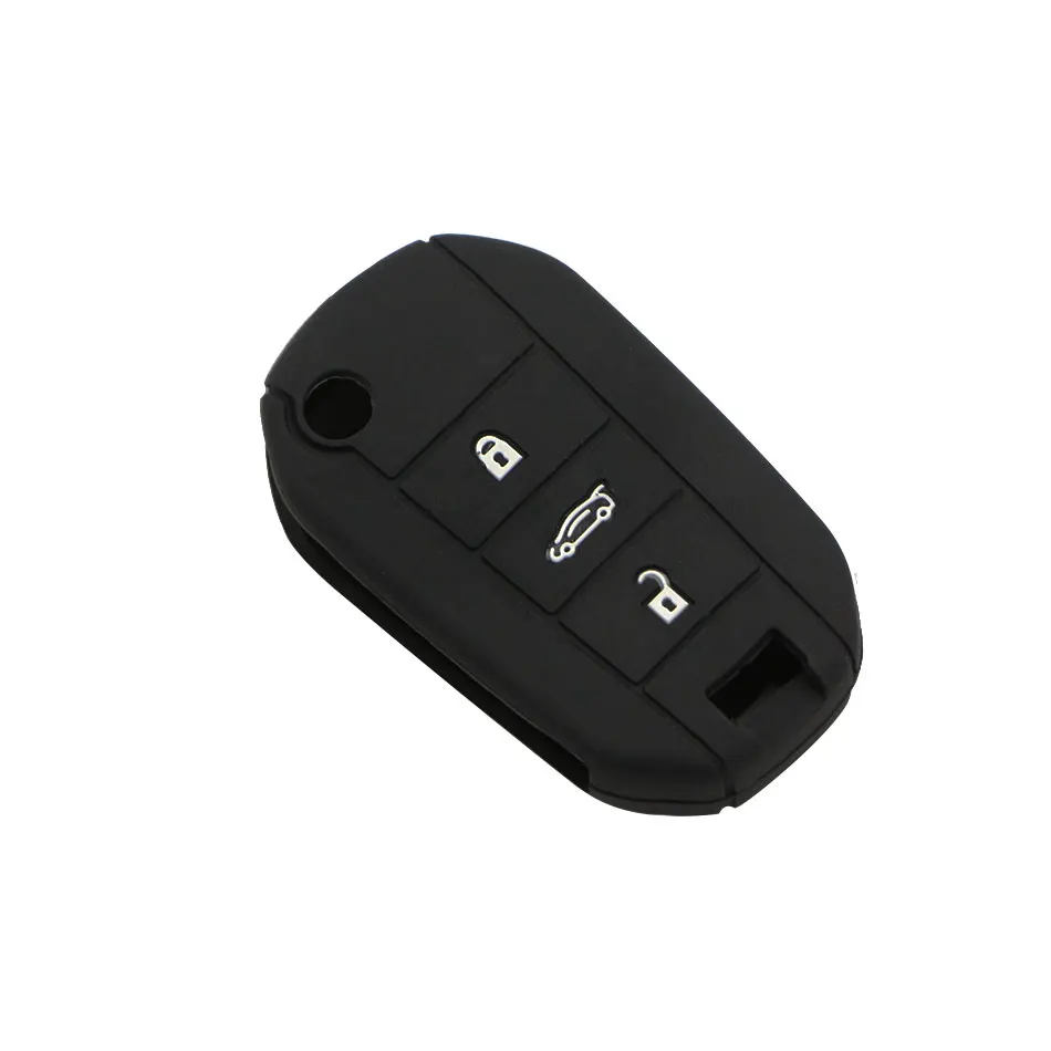 Key Case for Peugeot 508 301 2008 3008 408 for Citroen C4 CACTUS C5 C3 C4L Remote  Key Shell Case Silicone Cover Bag 3 Buttons