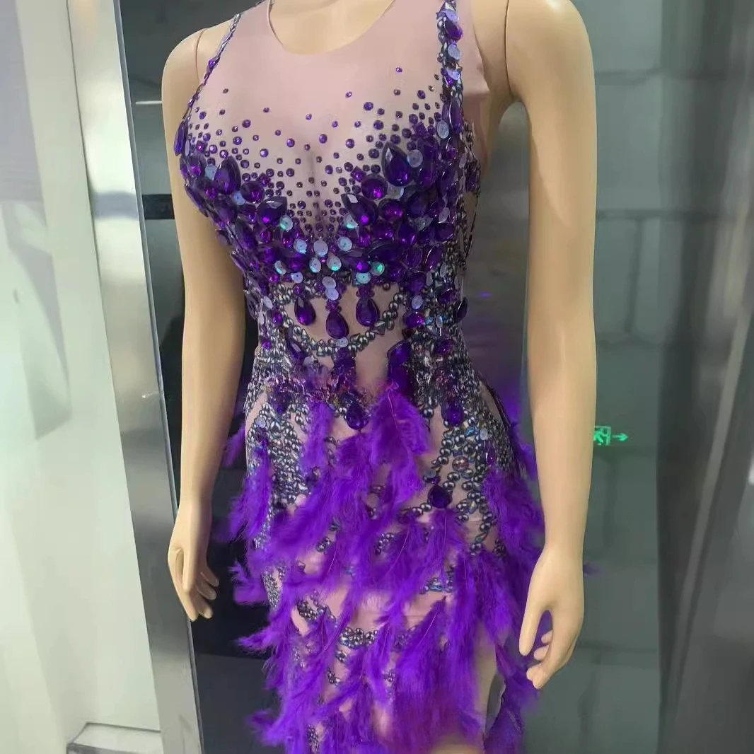زي موضة اللاتينية الرقص قاعة الرقص مزاجه المرحلة ريشة تنورة مساء فستان Zou الطيور Vestidos De Graduaciones Mujer