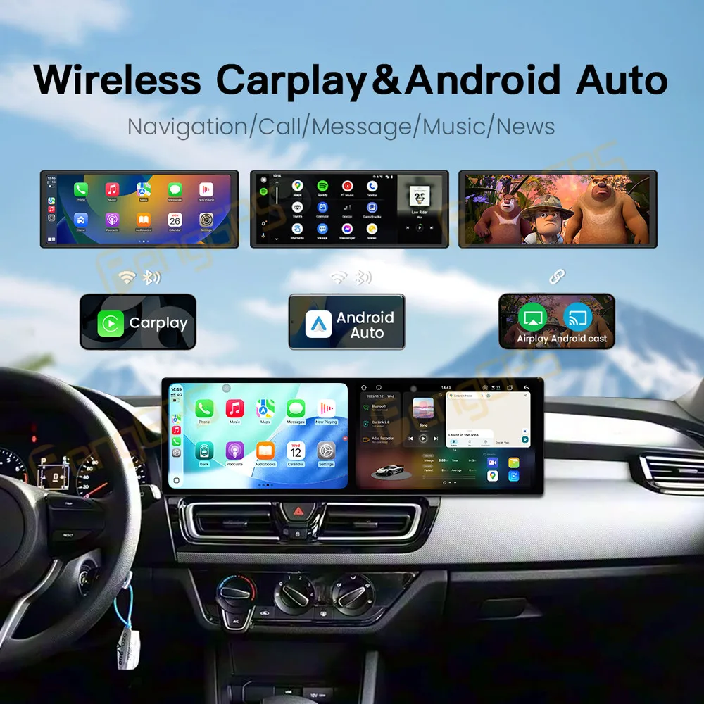 For Kia Forte 2018-2019 Car Android Radio Wireless Carplay Andriod Auto Multimedia Player Touch Screen Head Unit Stereo WIFI 4G