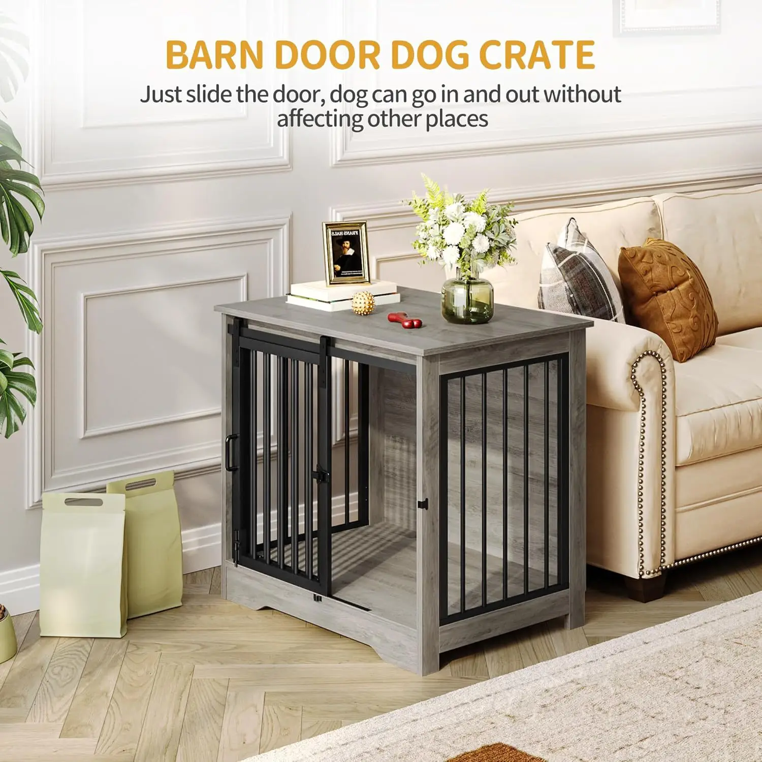 Simple household pet furniture Small medium and large pet dog Indoor and outdoor wooden dog cage