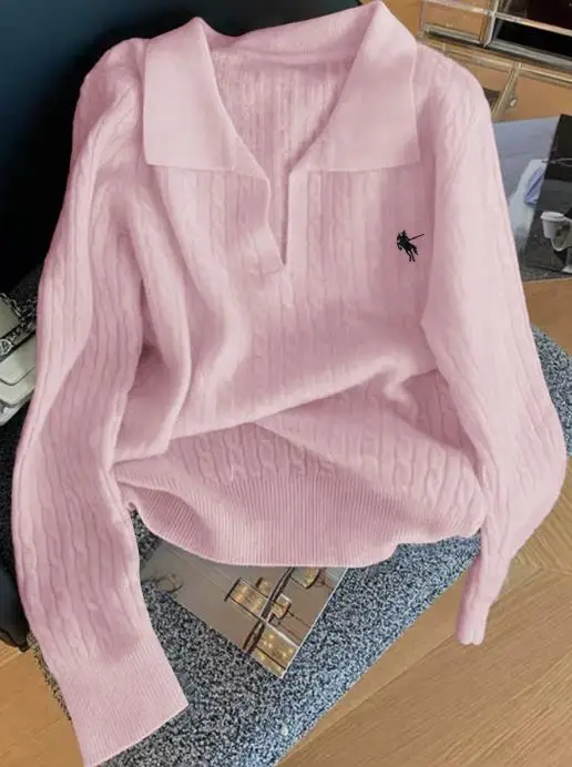 Herfst/Winter Nieuwe Damesmode Casual Stijl Effen Kleur Trui Met Lange Mouwen Dameskleding